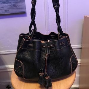 Cole Haan black leather shoulder bag